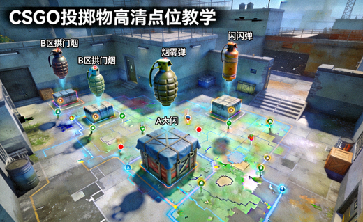CSGO投掷物高清点位3D视频教学画面